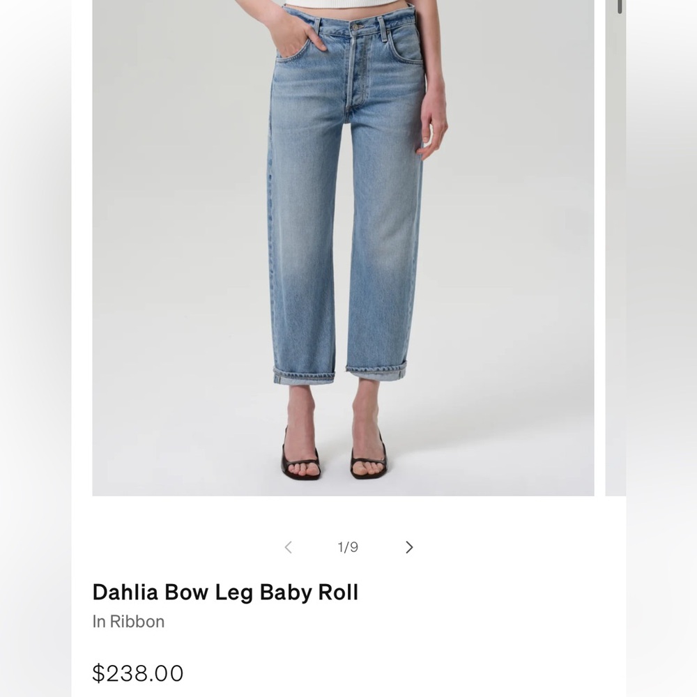 Citizens of Humanity Dahlia Bow Leg Baby Roll Jeans